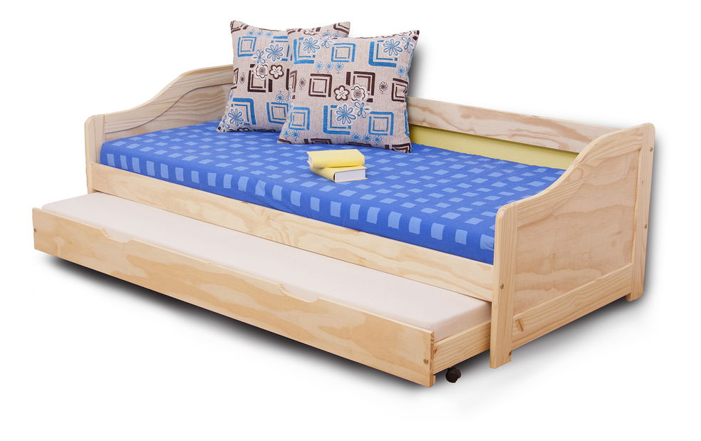 Rozkládací postel 90 cm Laila (masiv, se dvěma rošty)