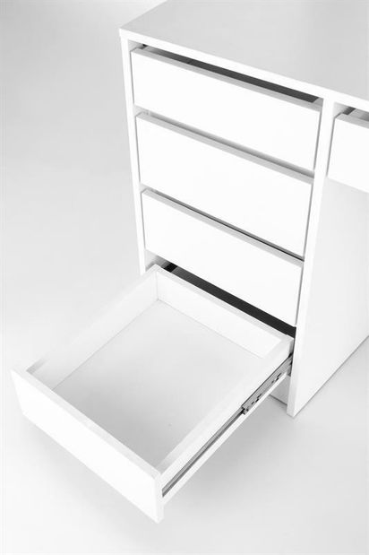 Toaletní stolek Hektor XL (bílá) (se zrcadlem)