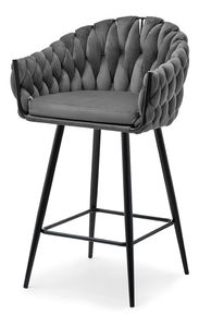 Barová židle Proenia (šedá + černá)