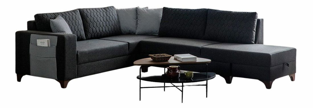 Rohová sedačka Lattino (šedá) (L)