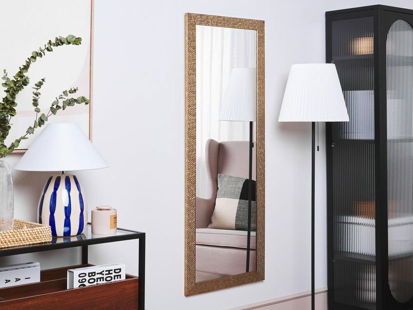 Nástěnné zrcadlo Ayaj (mosazná)