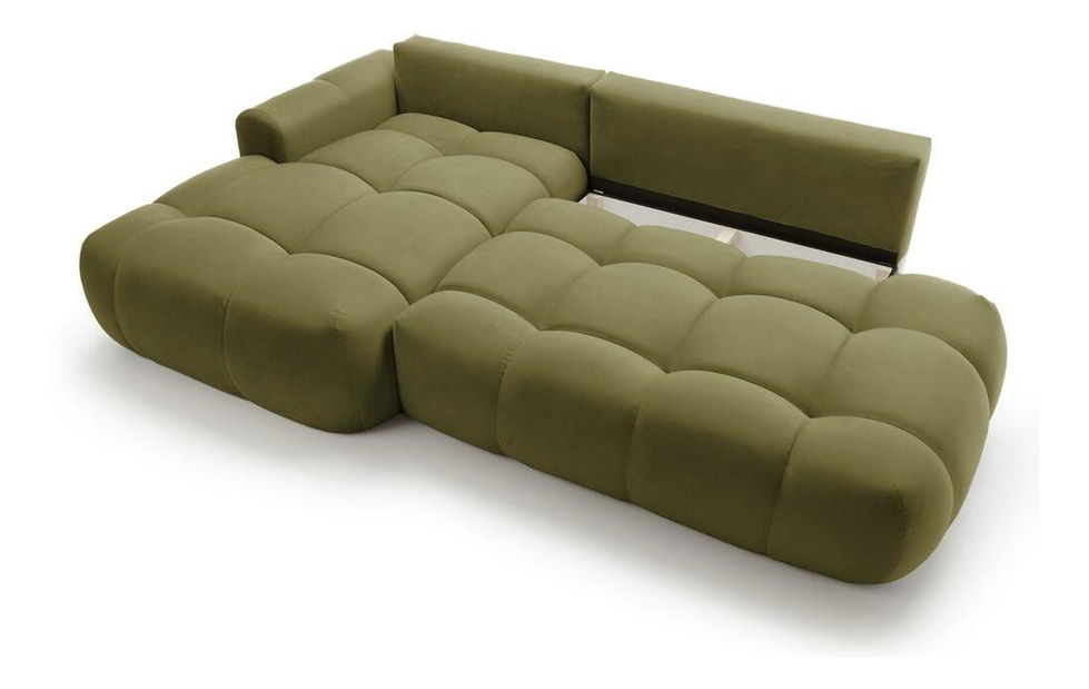 Rohová sedací souprava Ombre (L) (olivová + černá)