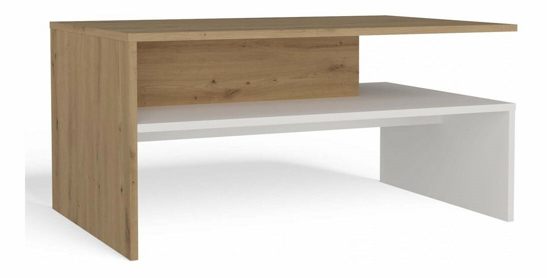 Konferenční stolek Bolivar 1 (dub artisan + bílá)
