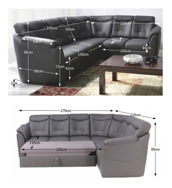 Rohová sedací souprava Merlin 2F-OTM hnědá (P)