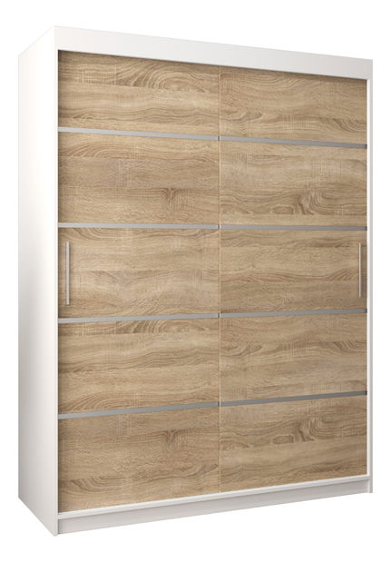 Šatní skříň 150 cm Verika 1 150 (bílá + dub sonoma)