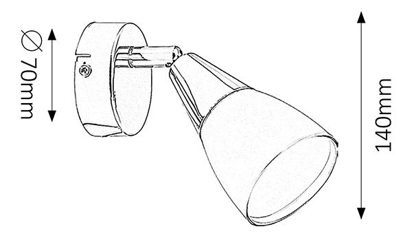 Bodové svítidlo Nicolette 6767 (chromová + bílá)