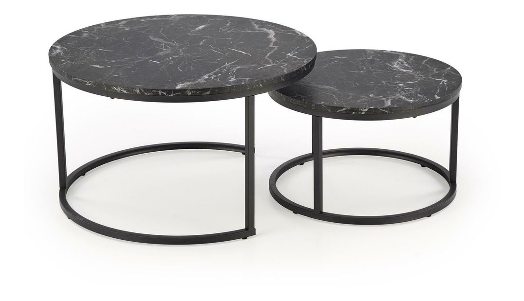 Set 2 ks. konferenčních stolků Jacarta (černá)