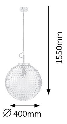 Závěsné svítidlo Victoria 2562 (zlatá + průhledná)