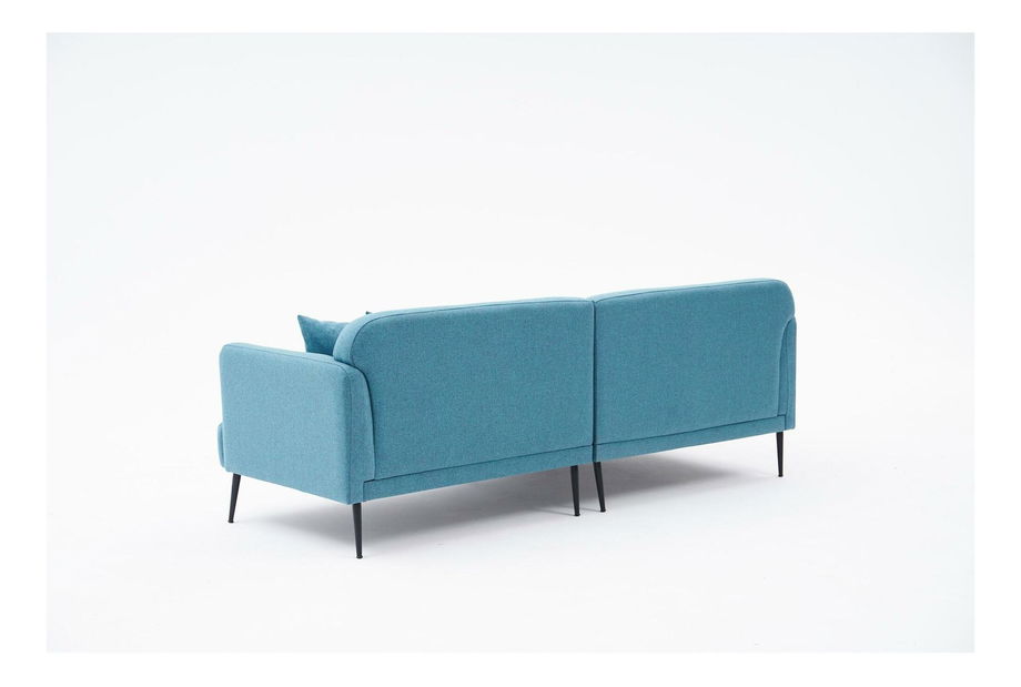 Rohová sedačka Revosatta (L) (tyrkysová + černá)