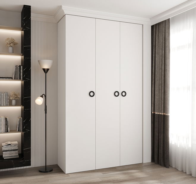 Šatní skříň 150 cm Carmela 40-1 (bílá + černá)