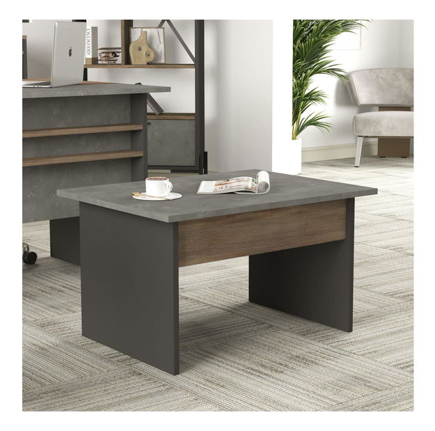 Konferenční stolek Batasi 1 (hnědá + šedá + antracit)