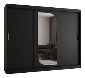 Šatní skříň 250 cm Lulu (černá)