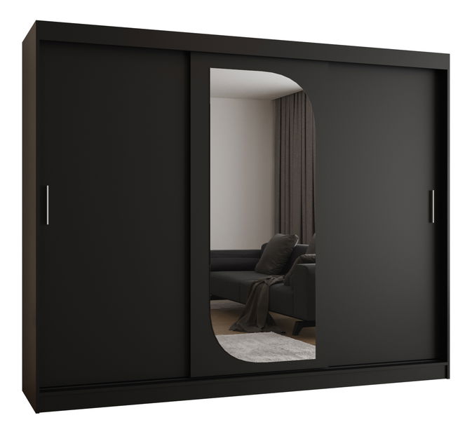 Šatní skříň 250 cm Lulu (černá)