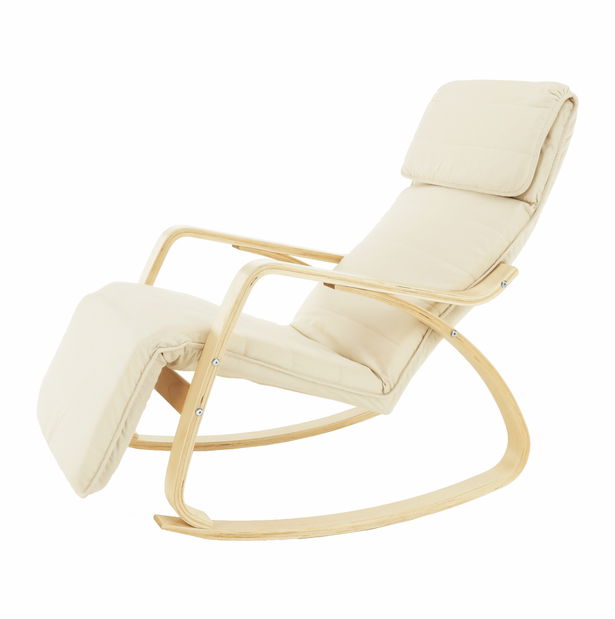 Houpací křeslo Runde (krémová) *výprodej