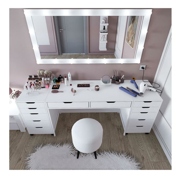 Toaletní stolek Durun 55 (bílá matná)