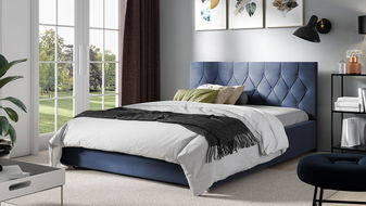 Manželská postel 180 cm Calzone (šedá)