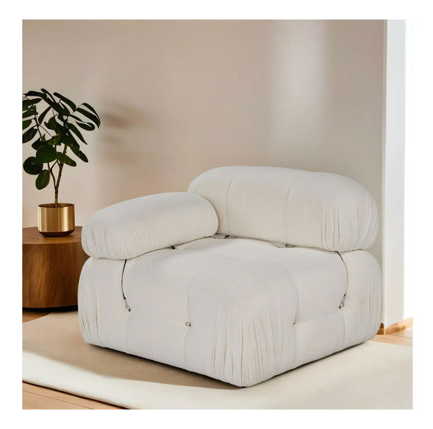 Křeslo Bubel (bílá) (L)