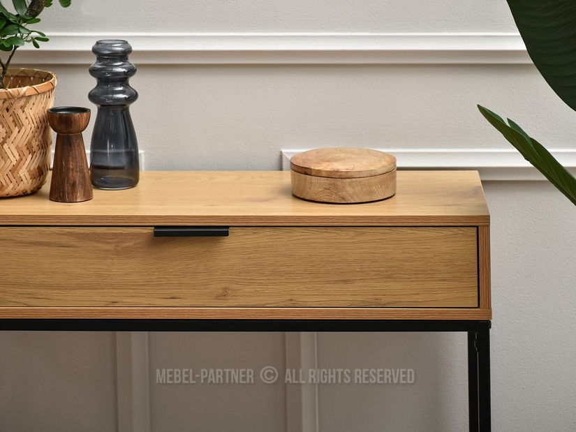 Konzolový stolek Norma M (dub + černá)