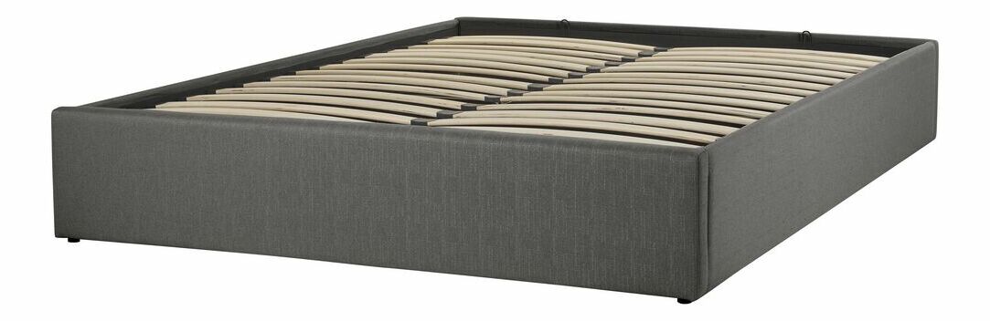 Manželská postel 160 cm DIJON (s roštem a úl. prostorem) (šedá)