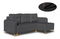 Rohová sedací souprava Abyss (tmavě šedá) (P)