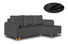 Rohová sedací souprava Abyss (tmavě šedá) (P)