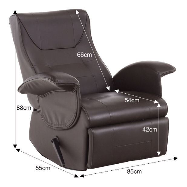 Křeslo Rohelia (hnědá)