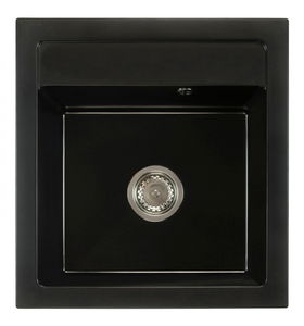 Kuchyňský dřez Borodus (černá) (s 1 otvorem pro baterii)