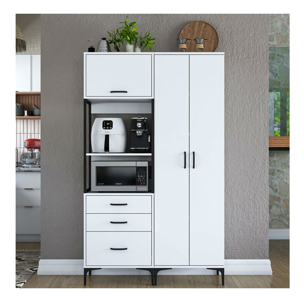 Policová skříň Jenaretta 142 (bílá)