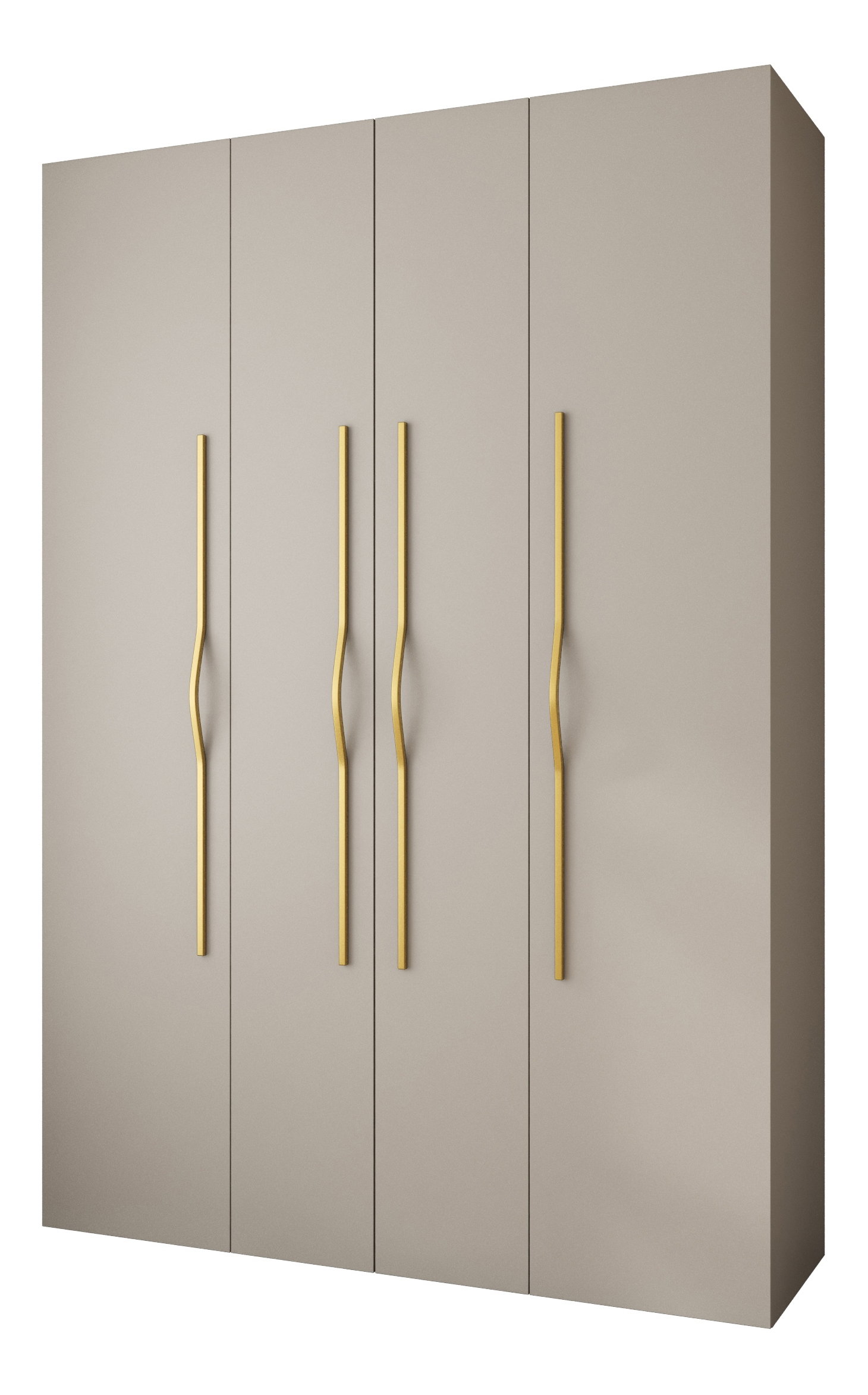 Šatní skříň 170 cm Carmela 50-2 (kašmír + zlatá)