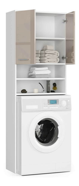 Skříňka na pračku Farid TYP5 (bílá + cappuccino lesk)
