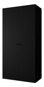 Šatní skříň 100 cm Parna 1 (černá + černá)