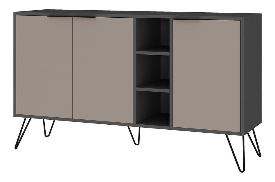 Skříňka Chiara (Antracit + Světle hnědá)