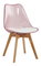 Jídelní židle Bralla 2 (transparentní + růžová + buk + bílá)