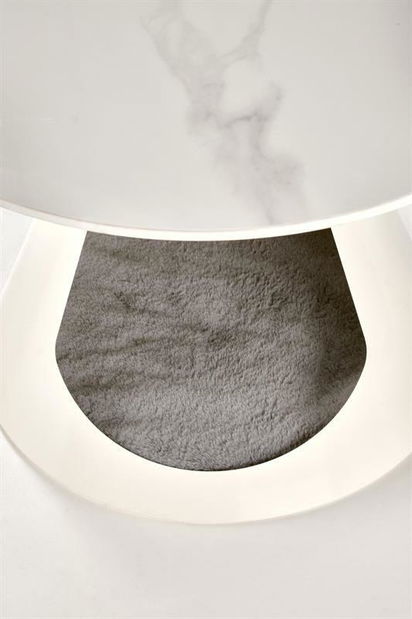 Set 2 ks. konferenčních stolků Ozzi (bílý mramor + bílá)