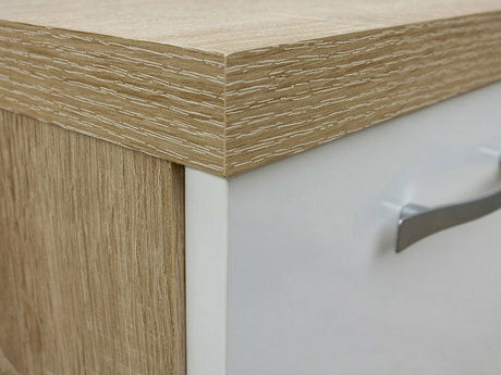 Koupelnový nábytek Lomesa MDF (dub wotan + bílý lamel) (se sifonem)