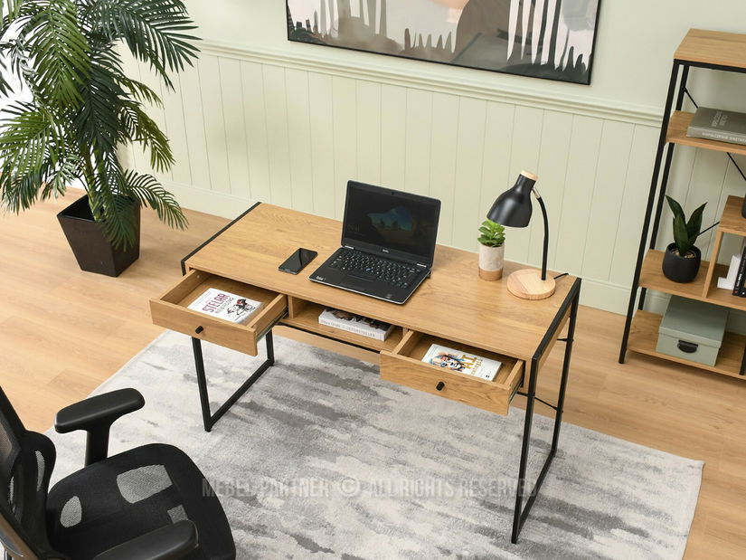 PC stolek Nills (dub + černá)