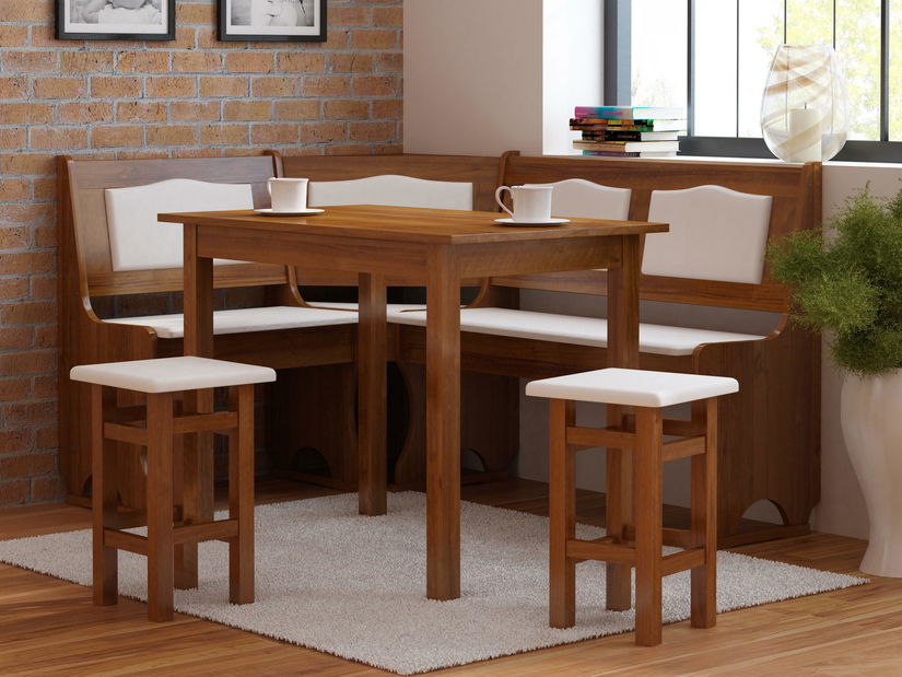 Rohový jídelní set Monur (pro 5 osob) (L)