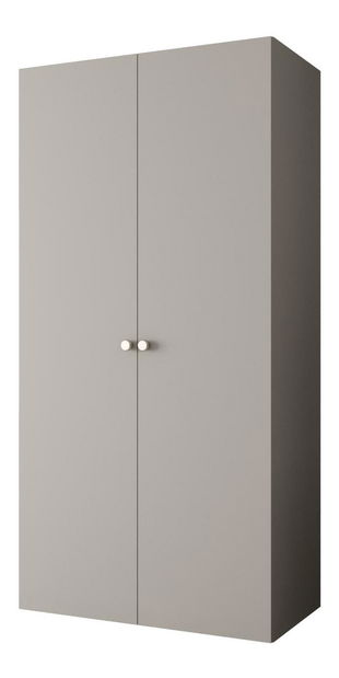 Šatní skříň 100 cm Parna 1 (kašmír + stříbrná)