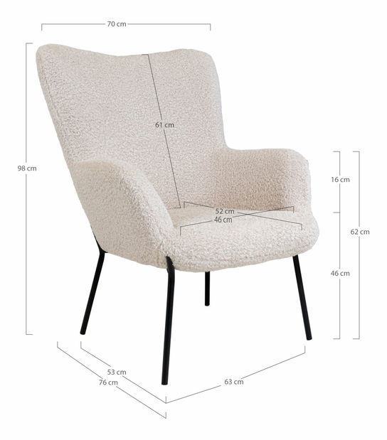 Křeslo Geaveta 1 (bílá)