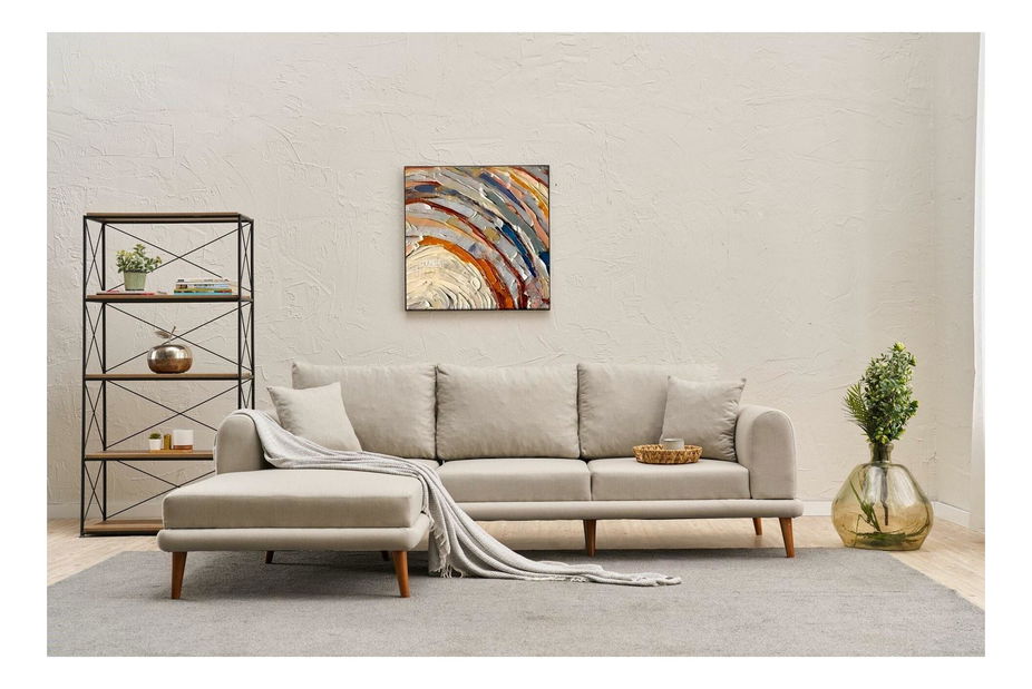 Rohová sedačka Sorenella (L) (krémová)