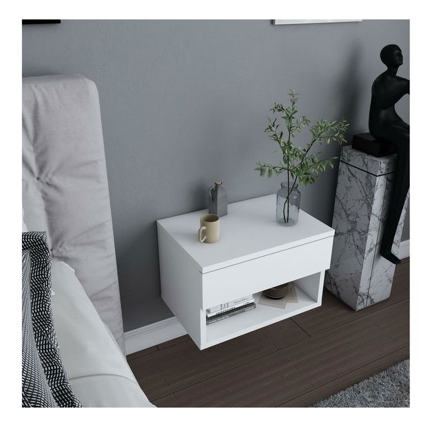 Noční stolek Juman (bílá)