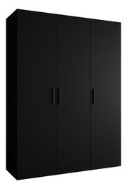 Šatní skříň 150 cm Borry 1 (černá + černá)