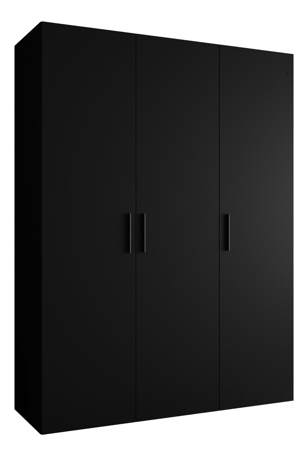 Šatní skříň 150 cm Borry 1 (černá + černá)