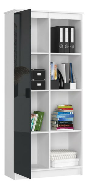 Regál Rehana II (bílá + grafit lesk)