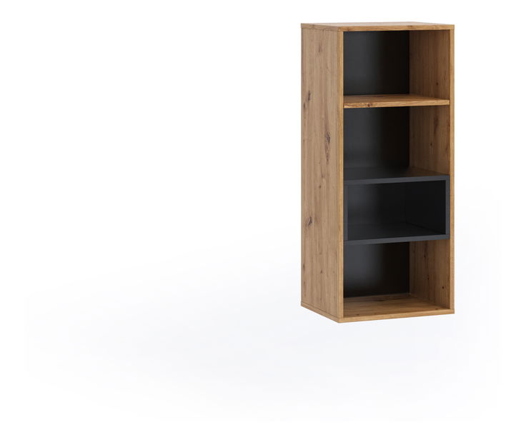 Závěsná skříňka Oliver PION (dub artisan + černá matná)