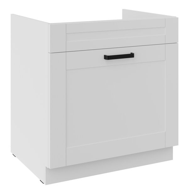 Dolní kuchyňská skříňka pod dřez Lucid 80 ZL 1S BB (korpus: bílá + fronta: mdf bílá)