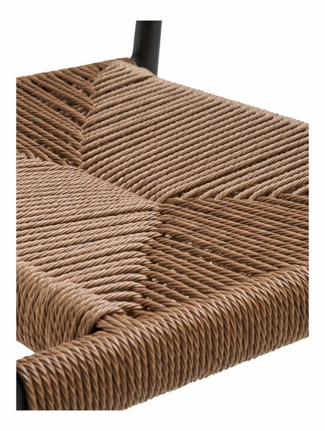 Zahradní židle Caledria (přírodní + černá)