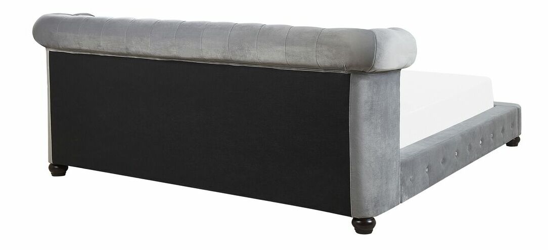 Manželská vodní postel 180 cm Chomper (šedá) (s roštem a matrací)