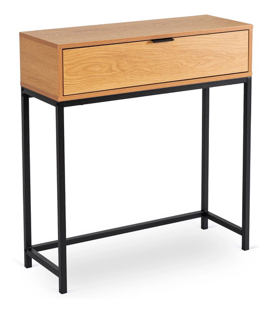 Konzolový stolek Permitiendo (dub + černá)