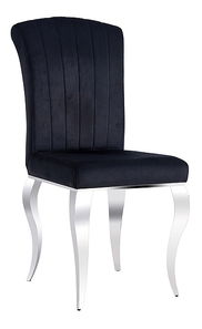 Jídelní židle Pria (černá + chromová)